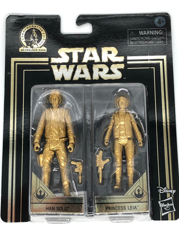 Commemorative Edition Han and Leia Gold-Tone Action Figure
