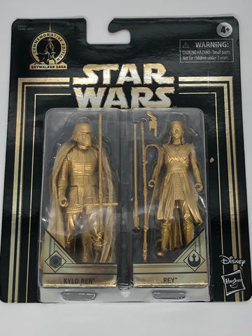 *Rare* Commemorative Edition Kylo and Rey Gold-Tone Action Figure
