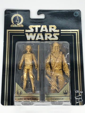Commemorative Edition Luke and Chewbacca Gold-Tone Action Figure