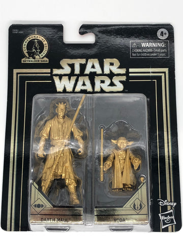 Commemorative Edition Darth Maul and Yoda Gold-Tone Action Figure